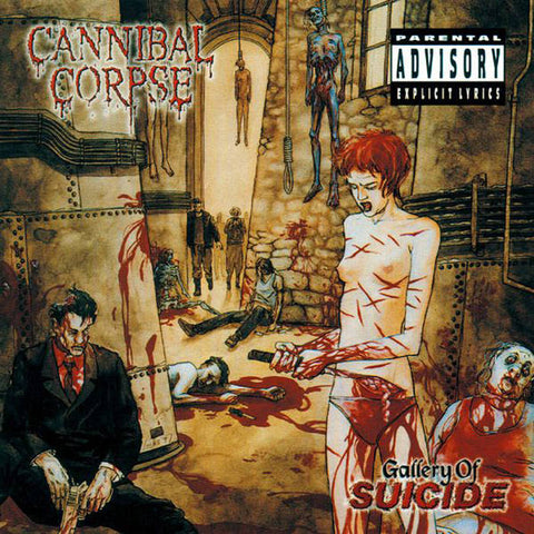 Cannibal Corpse-"Gallery of Suicide" Reissue on Red and Black Marble Vinyl