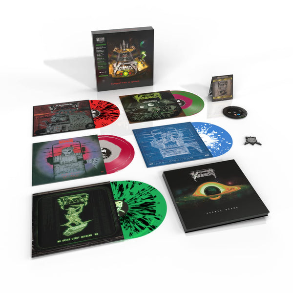 Voivod-"Forgotten In Space" Free Shipping! 6 Multicolored LPs Box Set, with DVD + 40 Page Book and USB drive