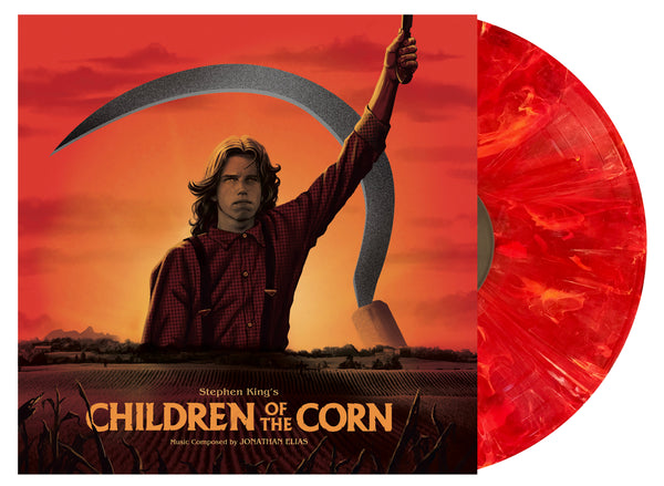 “Children of the Corn" Soundtrack, Midnight Harvest Red/Orange Swirl Vinyl, first-time reissue, remastered, new cover art, foil gatefold, limited or Cornfield Yellow-colored cassette, first time on cassette, limited