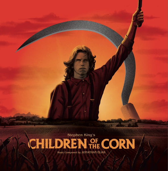“Children of the Corn" Soundtrack, Midnight Harvest Red/Orange Swirl Vinyl, first-time reissue, remastered, new cover art, foil gatefold, limited or Cornfield Yellow-colored cassette, first time on cassette, limited