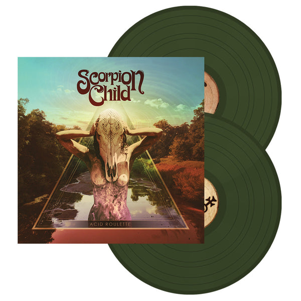 Scorpion Child-“Acid Roulette” Swamp Green Double Vinyl with Liner Notes Signed By the Band