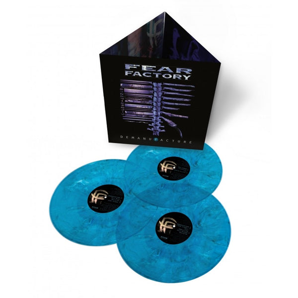Fear Factory-“Demanufacture” Transparent blue, solid white and black vinyl, deluxe packaging with an exclusive poster.