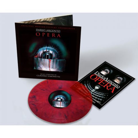 Pre-Order! Random Pick! Claudio Simonetti, Dario Argento's "Opera" (Soundtrack) Marbled Blood Red Vinyl, 35th Anniversary Edition, poster, gatefold, and limited.